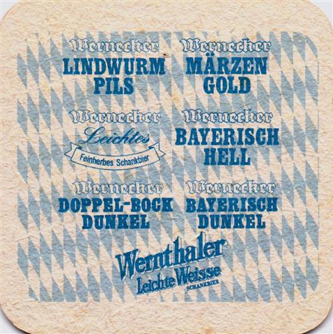 werneck sw-by wernecker quad 1b (185-7 biersorten-blau) 